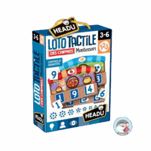 Loto tactile chiffres et quantités jeu éducatif Montessori avec cartes en relief