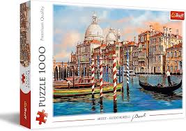 Puzzle Le Grand Canal à Venise 1000 pièces Trefl, représentant les gondoles et l'architecture historique de Venise.
