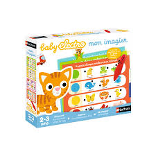 Baby Electro Mon Imagier de Nathan : livre interactif avec images et sons pour éveiller bébé et développer son vocabulaire. https://etoilejouet.ma/wp-content/uploads/2023/04/baby-electro-mon-imagier-nathan-etoile-jouet.jpg