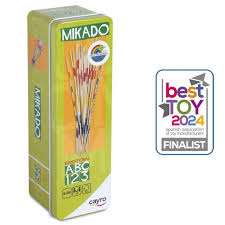 Jeu CAYRO Mikado en bois, bâtonnets colorés pour jeu de précision, favorise la concentration et la motricité fine.