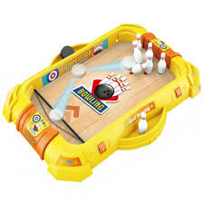Jeu de table BowlGliss 2 en 1 bowling et curling avec accessoires miniatures