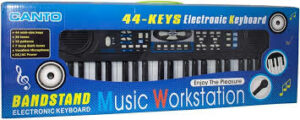 Clavier électronique 44 touches pour enfants, compact, facile à utiliser, avec des sons variés et adapté pour les débutants.