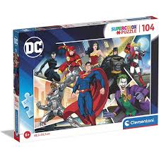Clementoni Super Color Puzzle Justice League 104 pièces pour enfant