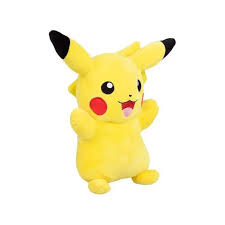 Peluche Pikachu Pokémon jaune avec joues rouges, douce et idéale pour enfants et collectionneurs.