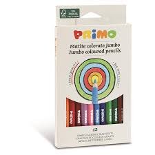 Primo crayons de couleur jumbo 5,5 mm – boîte de 12 crayons pour enfants.