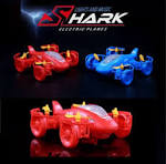 Avion électrique Shark en vol, montrant son design moderne et écologique.