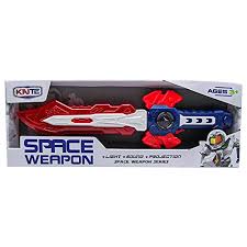 Jouet arme spatiale Kaite avec lumières et sons pour enfants.
