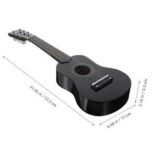 Guitare enfant débutant en plastique coloré, instrument musical éducatif pour jeunes musiciens.