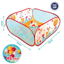 piscine à balles Ludi avec 45 balles colorées pour bébé