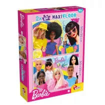 Barbie puzzle 2x60 maxi floor Lisciani double face avec dessin à colorier
