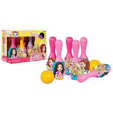 Set de bowling Barbie Dede avec quilles colorées et balle pour enfants