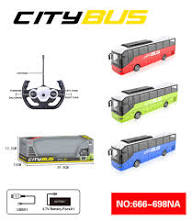 Bus jouet City Bus SYRCAR avec design réaliste et couleurs vives, idéal pour jeu de rôle et imagination