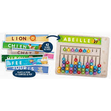 jeu Crée des mots Montessori Lisciani avec lettres pour apprendre à lire