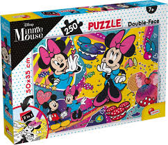 Disney Minnie puzzle 250 pièces 2 en 1 Lisciani avec Minnie Mouse et coloriage au verso