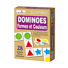 domino formes couleurs enfant Creative’s avec pièces éducatives colorées