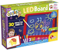 Tableau LED éducatif Carotina Lisciani pour enfants apprentissage écriture et dessin