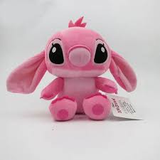 peluche Angel Lilo et Stitch douce et rose pour enfant