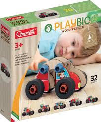 Play Bio voitures bois 32 pièces jeu construction enfant