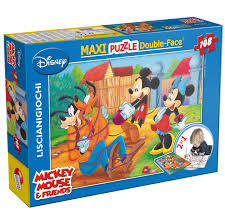 Puzzle Maxi 108 pcs Mickey My Friends Lisciani avec personnages Disney et activité de coloriage