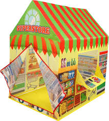 Play Tent – “Superstore”, tente de jeu supermarché pour enfants avec motifs colorés