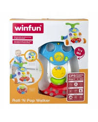 Trotteur Roll'N Pop Walker WINFUN avec boutons, leviers et balles interactives pour éveil et motricité