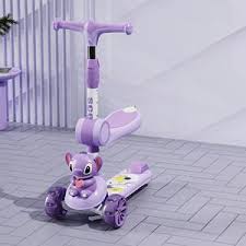 trottinette pliable 3 roues clignotantes avec roues lumineuses pour enfants