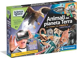 Jeu éducatif Animaux de la Planète Terre Clementoni avec illustrations d’animaux et habitats naturels pour enfants.