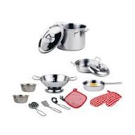 accessoires cuisine enfant en acier inoxydable pour jeu imitation