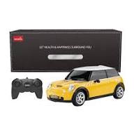 voiture télécommandée Mini Cooper Rastar jaune modèle RC réaliste