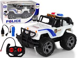 Jeep Police voiture télécommandée RC tout-terrain pour enfants