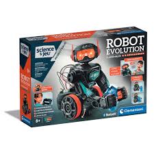 Robot Évolution interactif pour enfants avec lumières LED et fonctions de danse et mouvement.