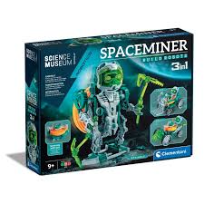 Robot éducatif Space Miner Clementoni inspiré de l’exploration spatiale avec design futuriste pour enfants.