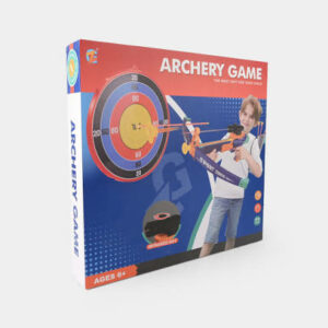 Jeu de tir à l'arc Archery Game pour enfants avec arc, flèches et cible colorée