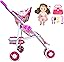 Poussette pour poupée Baby Doll Metal Stroller 2 en 1 avec structure métallique pour filles.