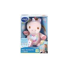 Peluche VTech Baby Maé licorne à câliner avec sons et lumières apaisantes pour bébé.