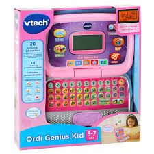 Ordi Genius Rose VTech ordinateur éducatif interactif enfant apprentissage lettres chiffres couleurs