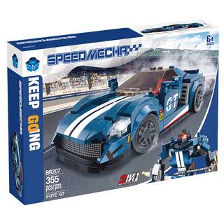 Blocs Speed Mecha Robot Voiture 2 en 1 en briques de construction compatibles pour enfants