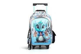 Sac à dos Chimola Dragon 16 pouces avec roulettes et chariot scolaire pour enfant