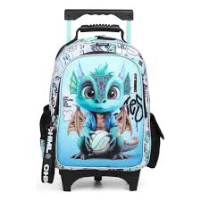 Sac à dos à roulettes de 12 pouces Dragon - Chimola pour enfant