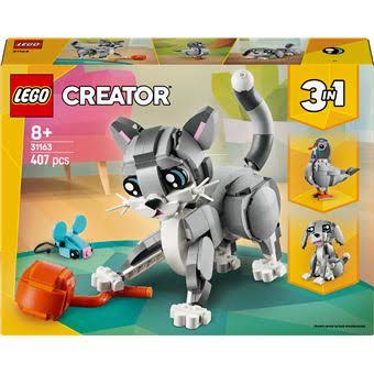 LEGO® Creator 31163 Le Chat Joueur 3-en-1 avec chat articulé, chien et pigeon à construire.