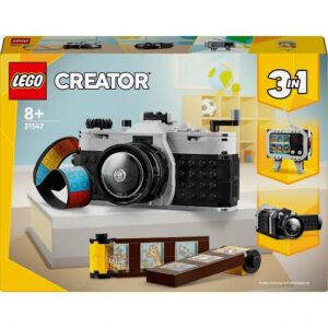 LEGO® Creator 3-en-1 L'Appareil Photo Rétro, modèle de construction inspiré d'un appareil photo vintage avec détails réalistes.