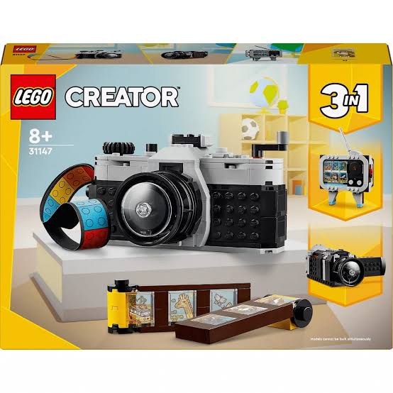 LEGO® Creator 3-en-1 L'Appareil Photo Rétro, modèle de construction inspiré d'un appareil photo vintage avec détails réalistes.