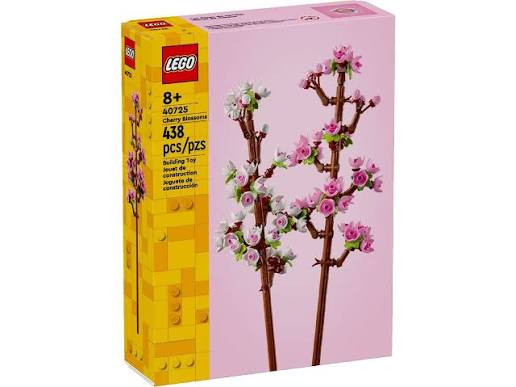 LEGO® Les fleurs de cerisier, coffret de construction de la collection botanique avec deux branches fleuries roses et blanches.
