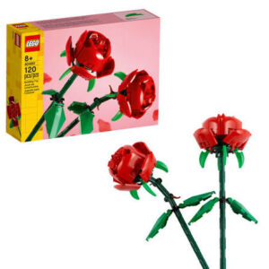 LEGO® Les Roses, coffret de construction de la collection botanique comprenant deux roses rouges en briques LEGO®.