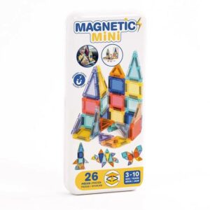 Ludi Magnetic Mini, jeu de construction magnétique éducatif pour enfants avec pièces colorées permettant de créer de nombreuses formes.