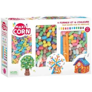 Ludi Pack Maxi Corn avec flocons de maïs colorés biodégradables pour loisirs créatifs dès 3 ans.