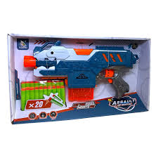 Pistolet à fléchettes jouet grand fusil lanceur compatible avec les fléchettes de type Nerf.