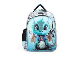 Sac à dos Chimola Dragon 12 pouces avec roulettes et chariot scolaire pour enfant