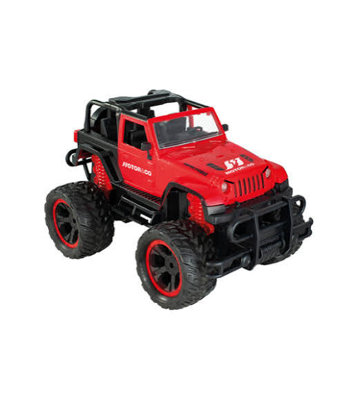 Voiture 4x4 Jeep télécommandée rechargeable avec câble USB.